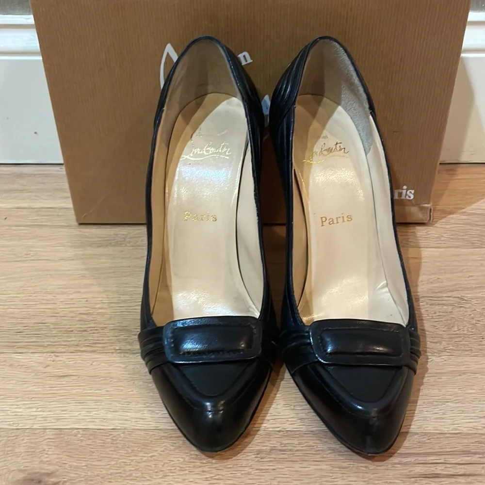 Christian Louboutin, size 9.5 / 39.5, black leather shoe 100% Authentic!!! - Picture 3 of 9